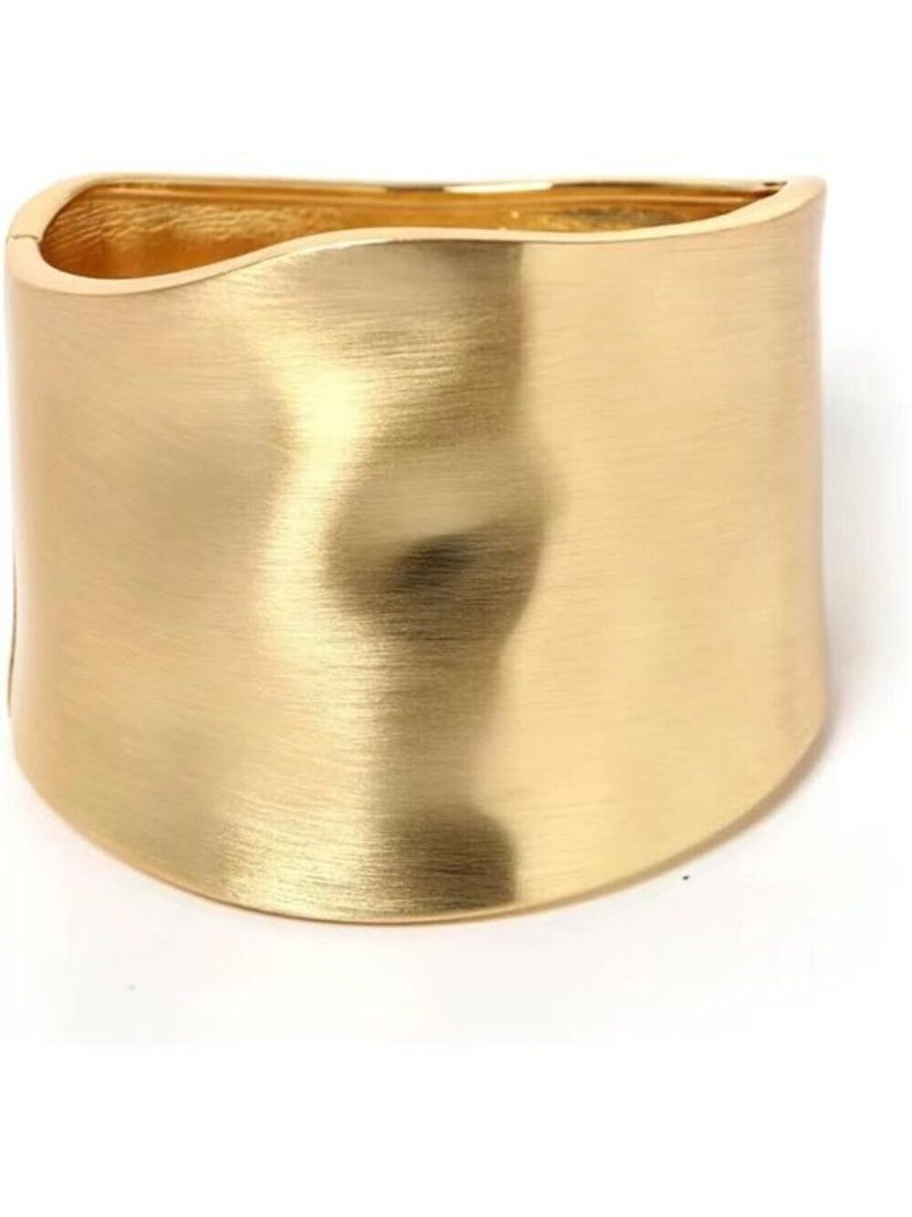 Gold Bangle Bracelets for Women Chunky Wide Hinged Arm Cuff Stackable Jewelry